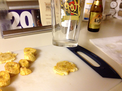 Smashing the plantains