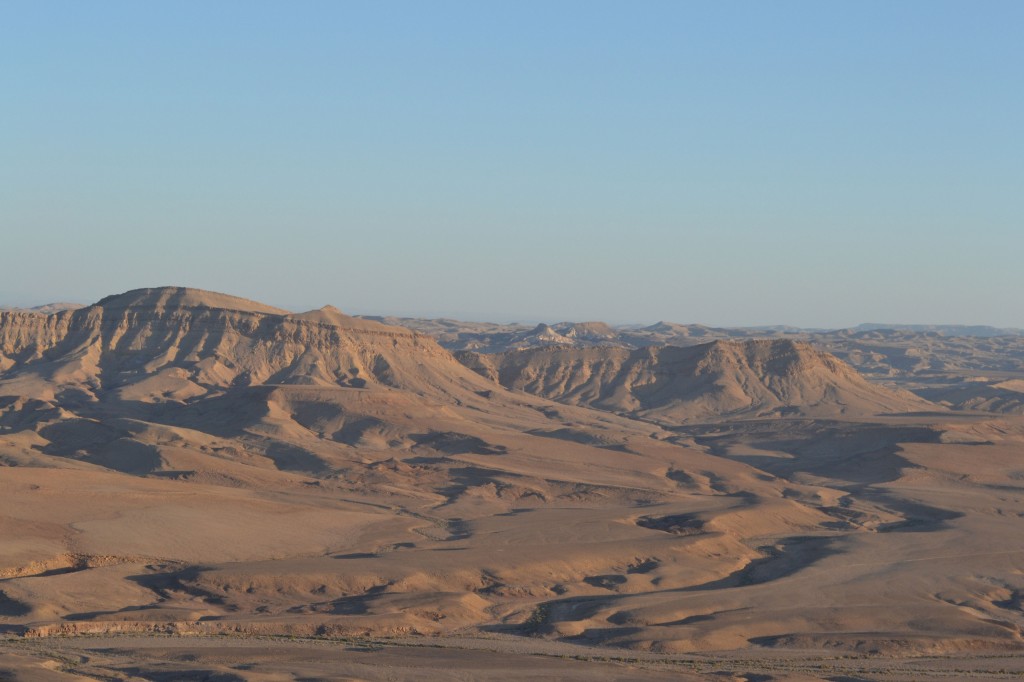 The Mitzpe Ramon crater is an enormous depression that looks straight out of Lawrence of Arabia.
