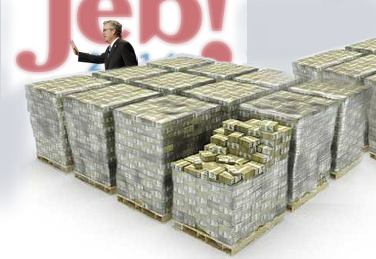 Back in the summer, Jeb had a storage unit in Boca full of campaign cash. Those days are gone.